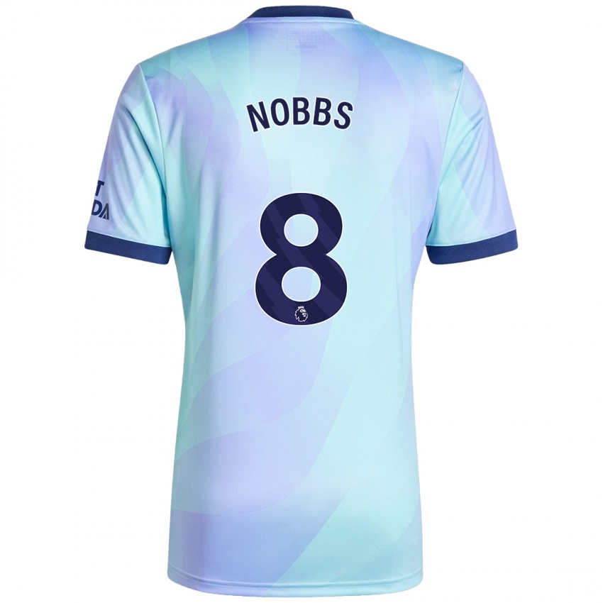 Enfant Maillot Nobbs #8 Aqua Troisieme 2024/25 T-Shirt Belgique