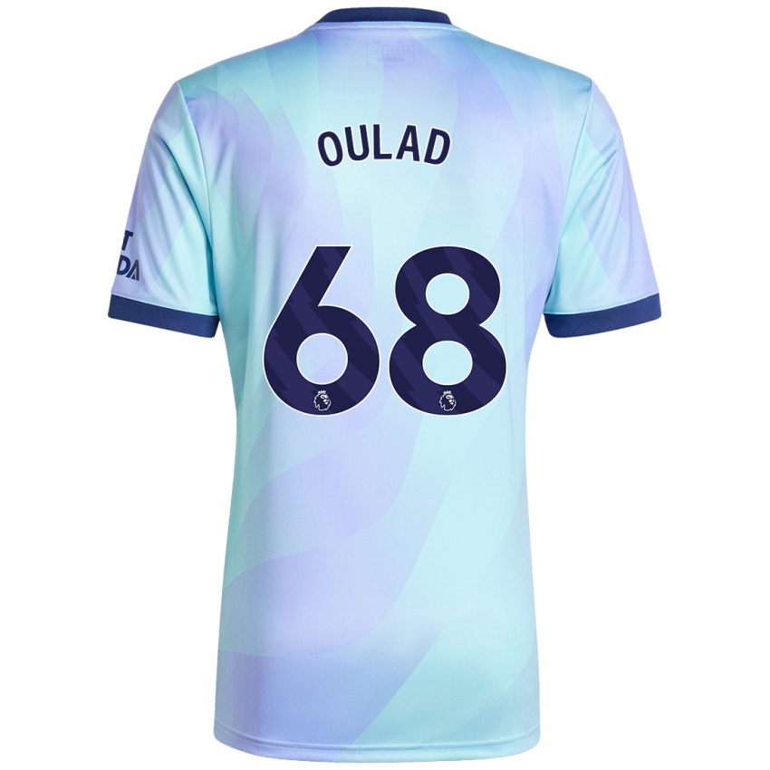 Enfant Maillot Salah-Eddine Oulad M'hand #68 Aqua Troisieme 2024/25 T-Shirt Belgique