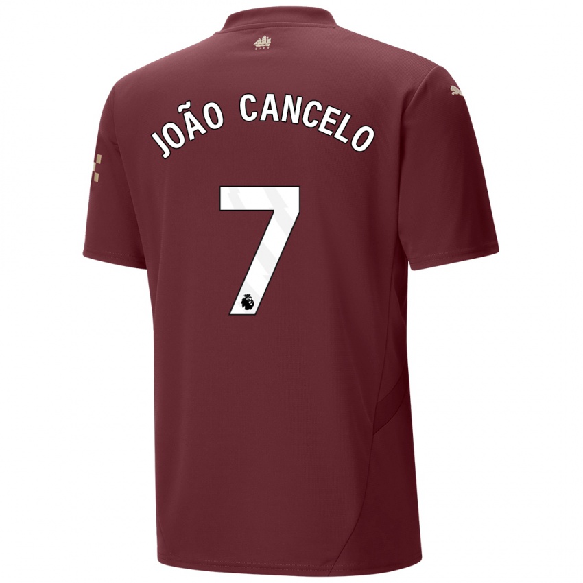 Kinder Joao Cancelo #7 Kastanienbraun Ausweichtrikot Trikot 2024/25 T-Shirt Belgien