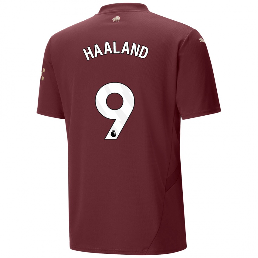 Kinderen Erling Haaland #9 Kastanjebruin Thuisshirt Derde Tenue 2024/25 T-Shirt België