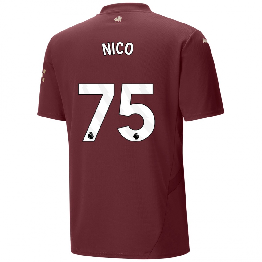 Kinder Nico O'reilly #75 Kastanienbraun Ausweichtrikot Trikot 2024/25 T-Shirt Belgien