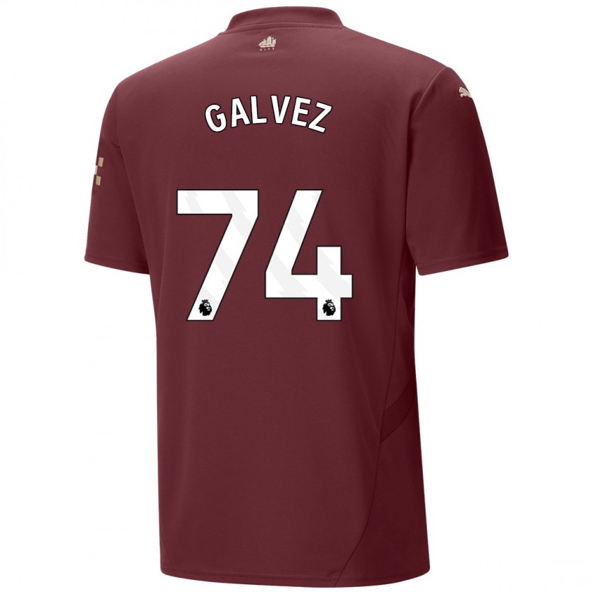 Kinderen Tomas Galvez #74 Kastanjebruin Thuisshirt Derde Tenue 2024/25 T-Shirt België