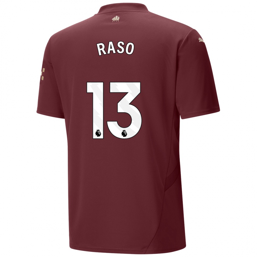 Kinder Hayley Raso #13 Kastanienbraun Ausweichtrikot Trikot 2024/25 T-Shirt Belgien