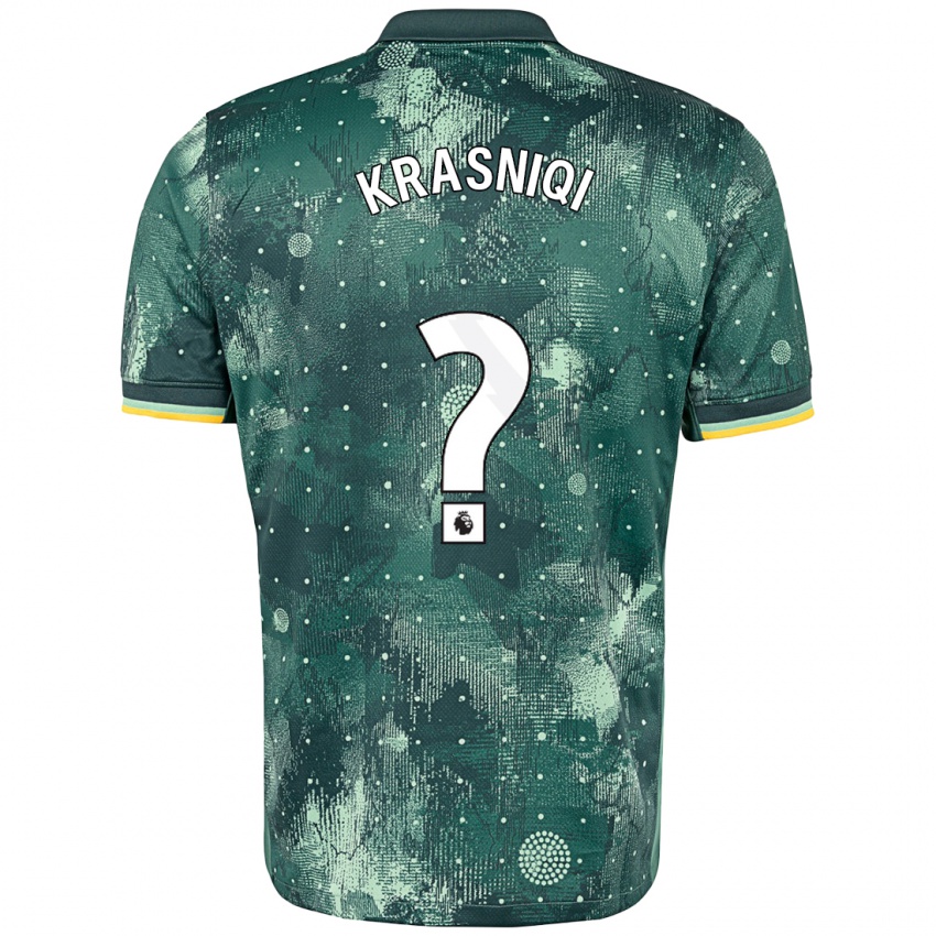 Kinderen Elliot Krasniqi #0 Muntgroen Thuisshirt Derde Tenue 2024/25 T-Shirt België