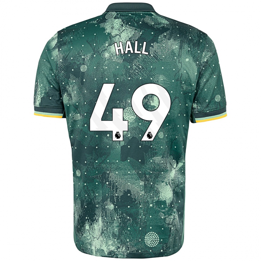 Kinderen Tyrese Hall #49 Muntgroen Thuisshirt Derde Tenue 2024/25 T-Shirt België