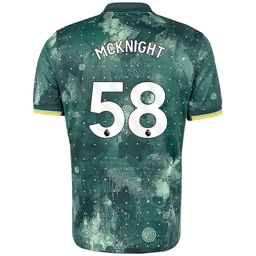 Kinderen Maxwell Mcknight #58 Muntgroen Thuisshirt Derde Tenue 2024/25 T-Shirt België