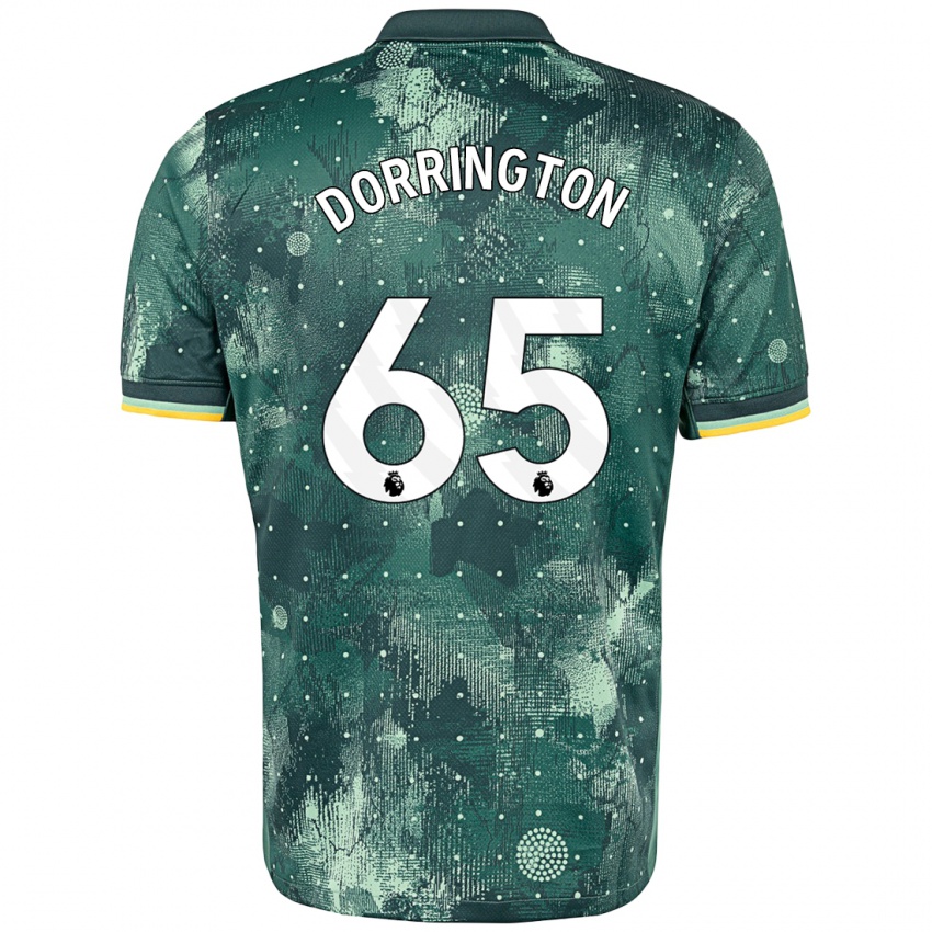 Kinderen Alfie Dorrington #65 Muntgroen Thuisshirt Derde Tenue 2024/25 T-Shirt België