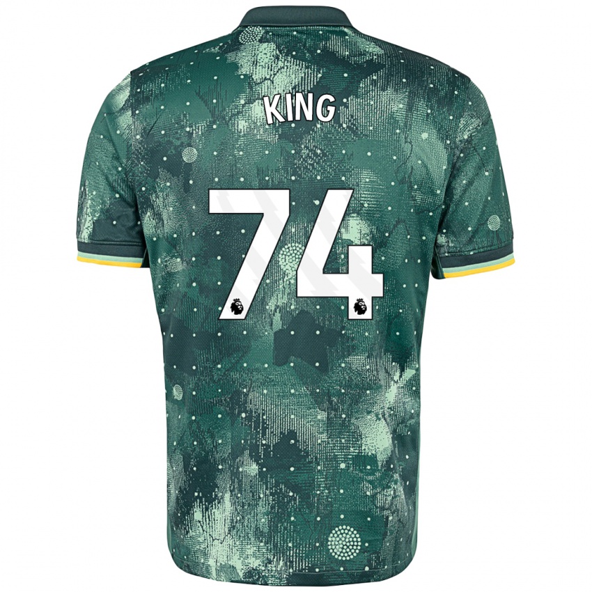 Kinderen Maeson King #74 Muntgroen Thuisshirt Derde Tenue 2024/25 T-Shirt België