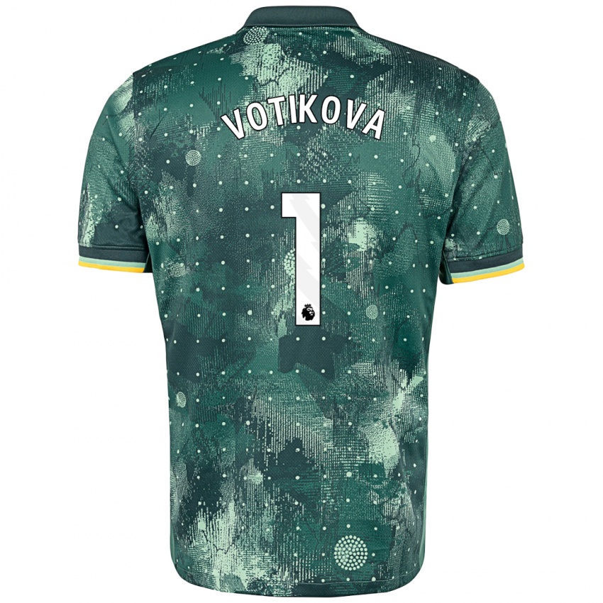 Kinderen Barbora Votíková #1 Muntgroen Thuisshirt Derde Tenue 2024/25 T-Shirt België