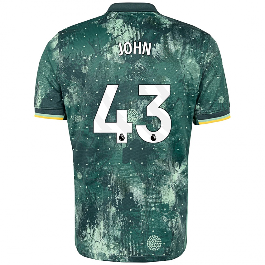 Kinderen Nile John #43 Muntgroen Thuisshirt Derde Tenue 2024/25 T-Shirt België