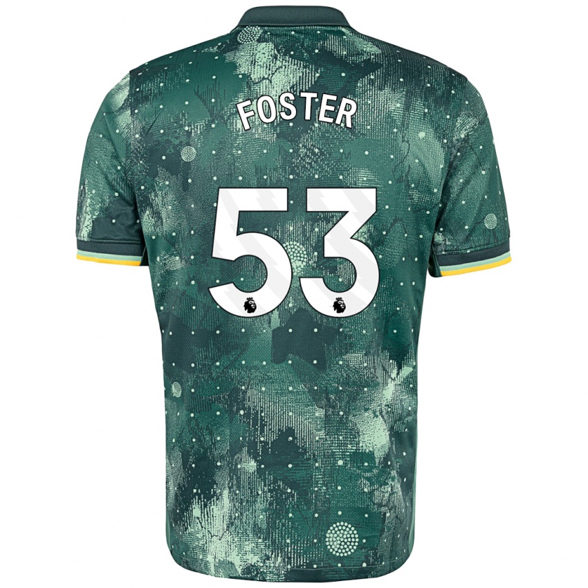 Kinderen Brooklyn Lyons Foster #53 Muntgroen Thuisshirt Derde Tenue 2024/25 T-Shirt België