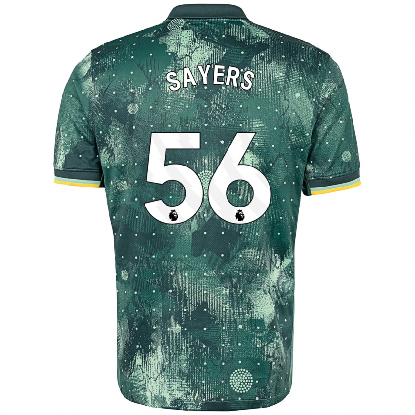 Kinderen Charlie Sayers #56 Muntgroen Thuisshirt Derde Tenue 2024/25 T-Shirt België