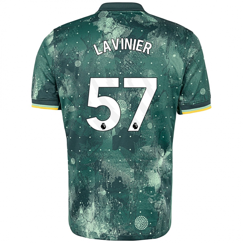 Kinderen Marcel Lavinier #57 Muntgroen Thuisshirt Derde Tenue 2024/25 T-Shirt België