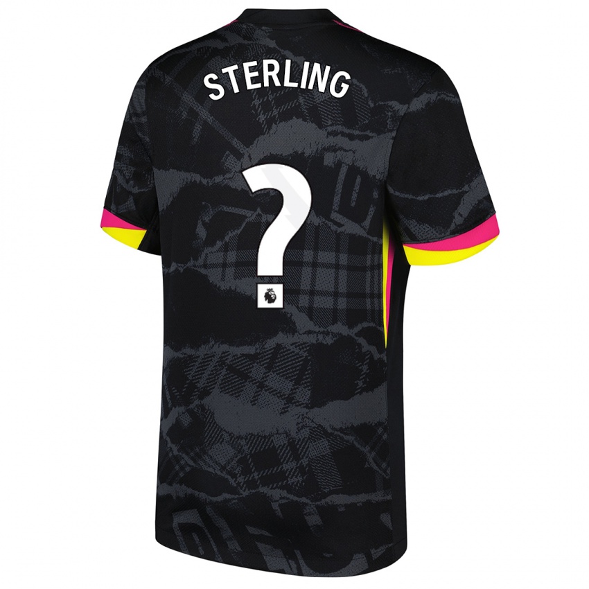 Enfant Maillot Raheem Sterling #0 Noir Rose Troisieme 2024/25 T-Shirt Belgique