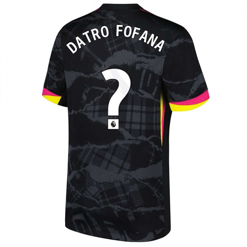 Enfant Maillot David Datro Fofana #0 Noir Rose Troisieme 2024/25 T-Shirt Belgique