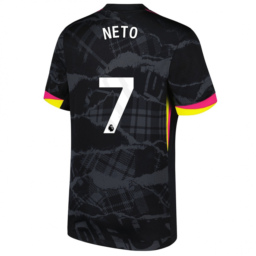 Enfant Maillot Pedro Neto #7 Noir Rose Troisieme 2024/25 T-Shirt Belgique