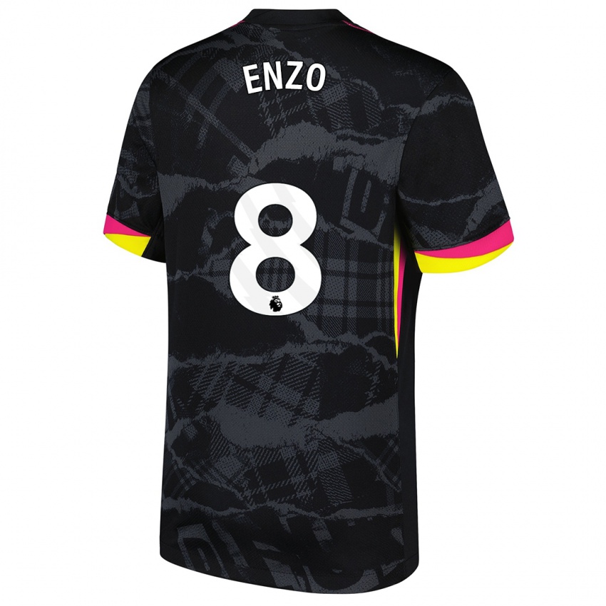 Enfant Maillot Enzo Fernández #8 Noir Rose Troisieme 2024/25 T-Shirt Belgique