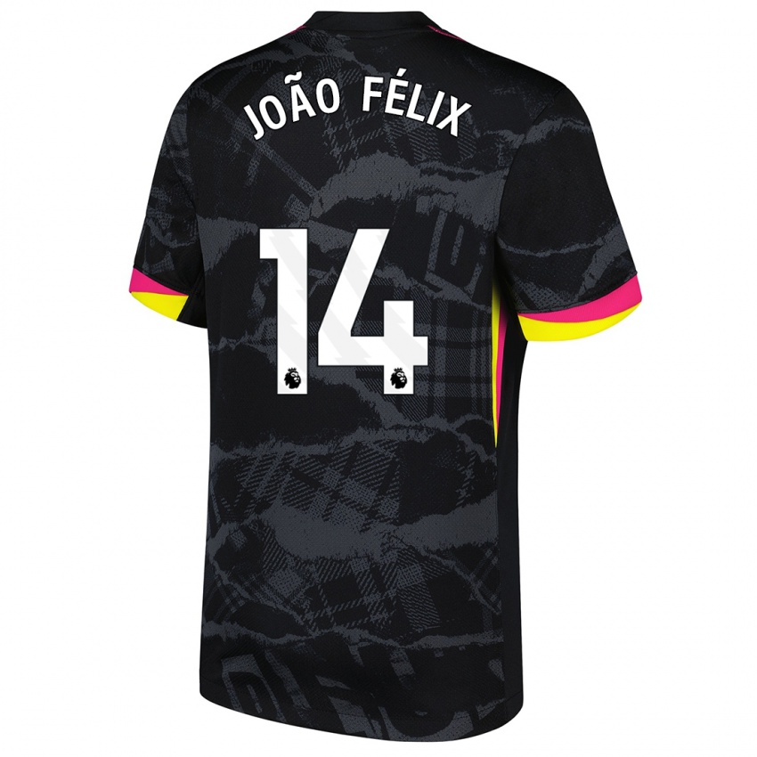 Enfant Maillot Joao Felix #14 Noir Rose Troisieme 2024/25 T-Shirt Belgique