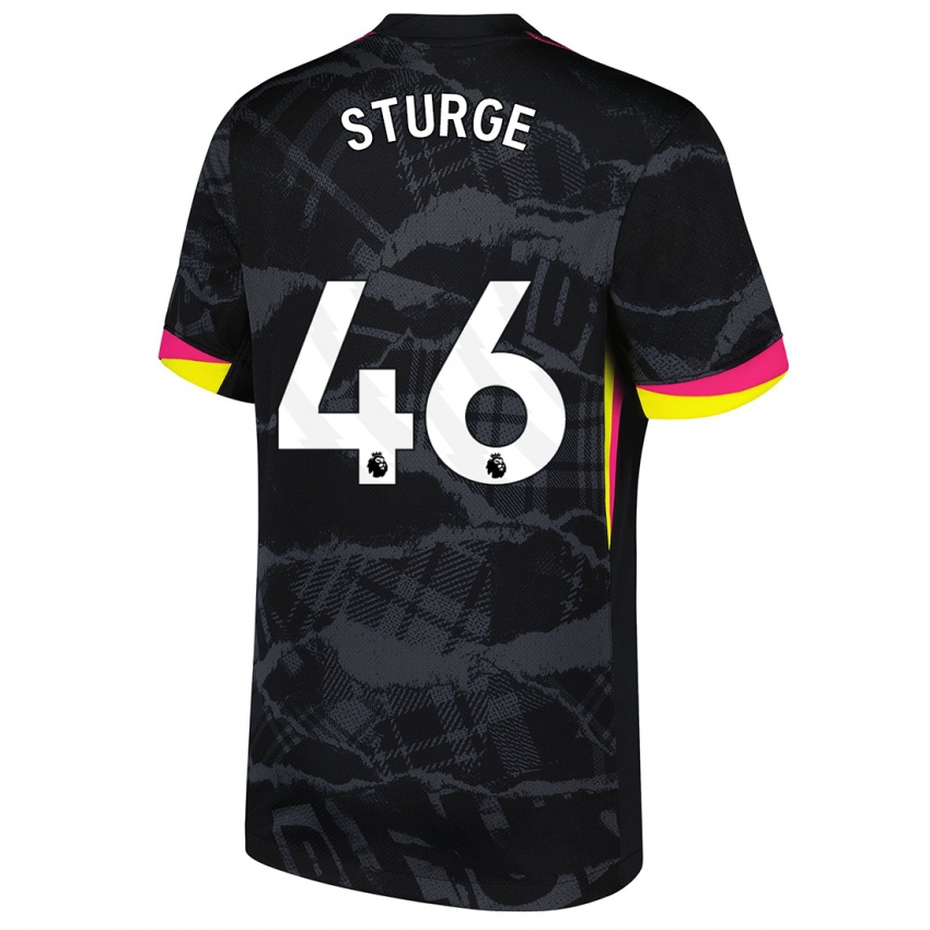 Enfant Maillot Zak Sturge #46 Noir Rose Troisieme 2024/25 T-Shirt Belgique