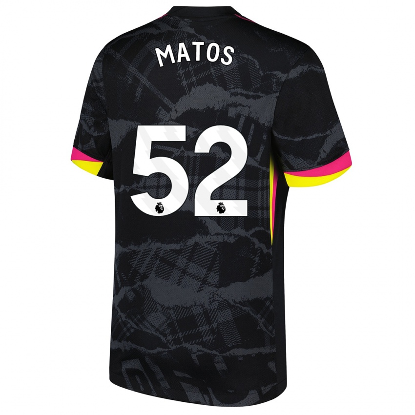 Enfant Maillot Alex Matos #52 Noir Rose Troisieme 2024/25 T-Shirt Belgique