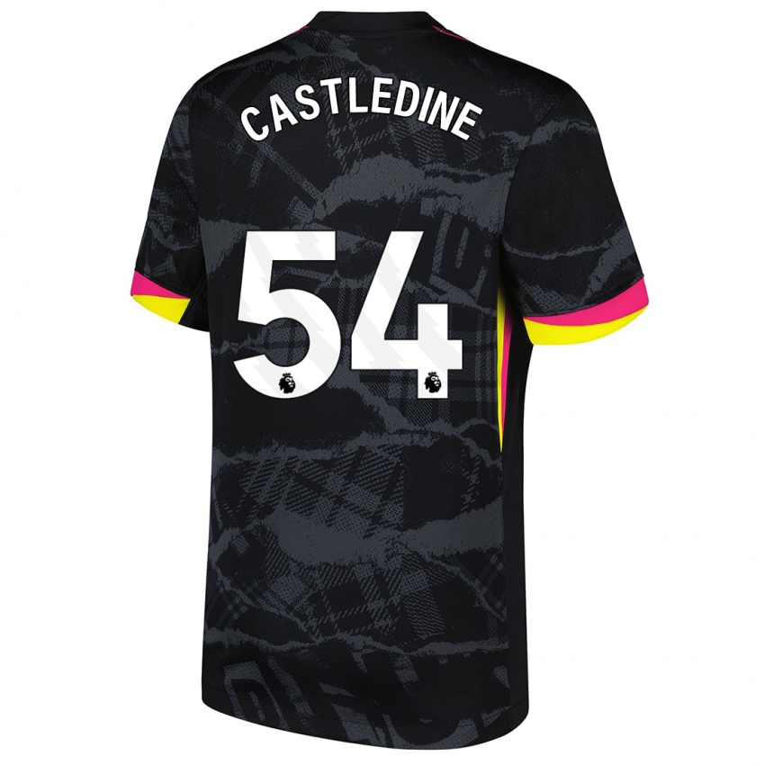 Kinderen Leo Castledine #54 Zwartroze Thuisshirt Derde Tenue 2024/25 T-Shirt België