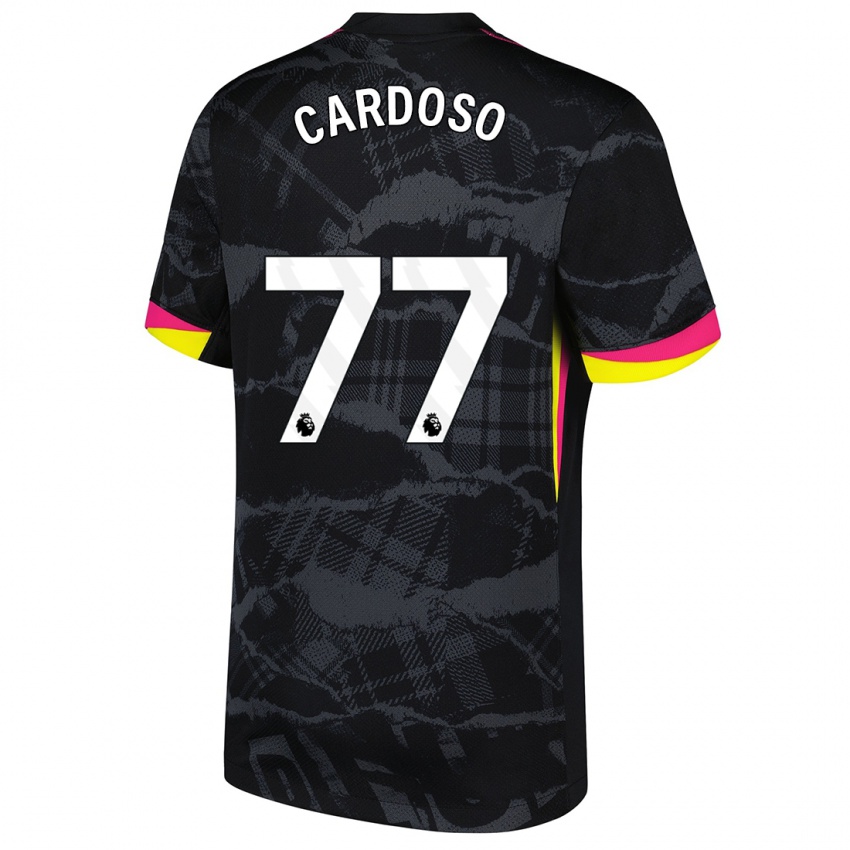 Enfant Maillot Leo Cardoso #77 Noir Rose Troisieme 2024/25 T-Shirt Belgique