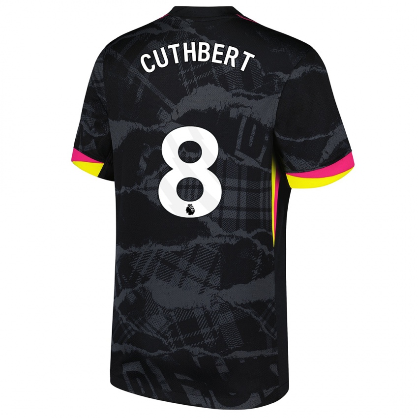 Enfant Maillot Erin Cuthbert #8 Noir Rose Troisieme 2024/25 T-Shirt Belgique