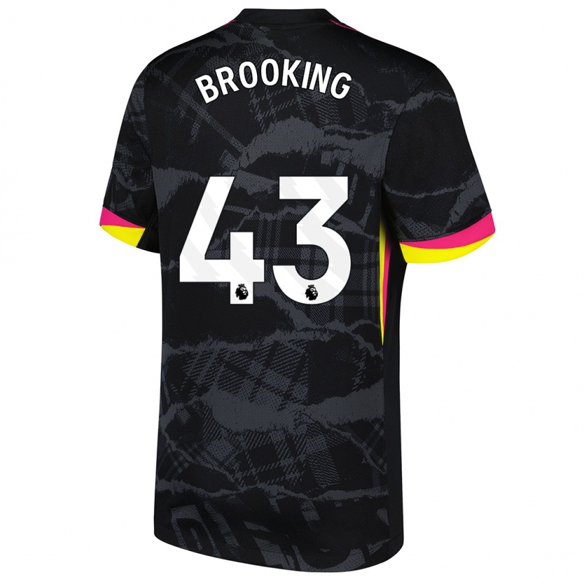 Enfant Maillot Josh Brooking #43 Noir Rose Troisieme 2024/25 T-Shirt Belgique