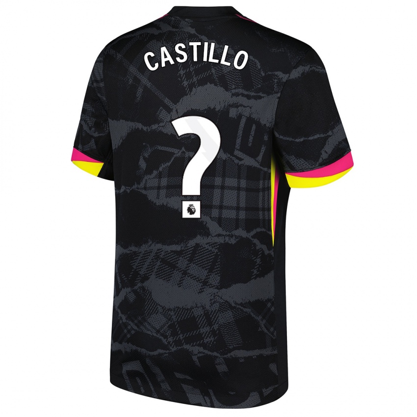 Enfant Maillot Juan Castillo #0 Noir Rose Troisieme 2024/25 T-Shirt Belgique