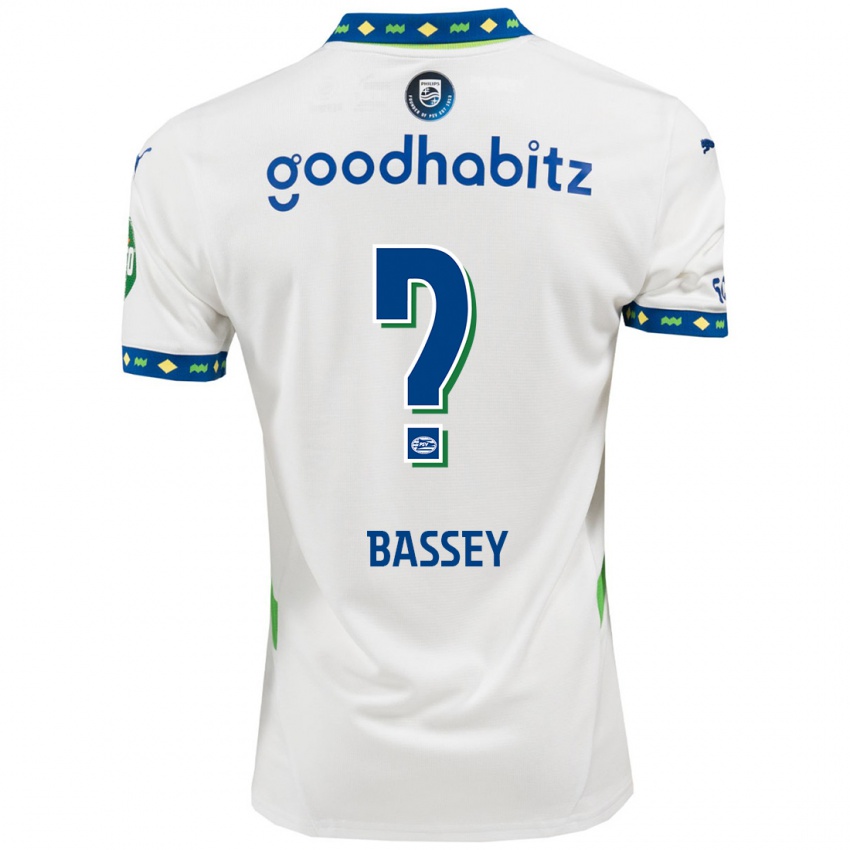 Kinder Essien Bassey #0 Weiß Dunkelblau Ausweichtrikot Trikot 2024/25 T-Shirt Belgien