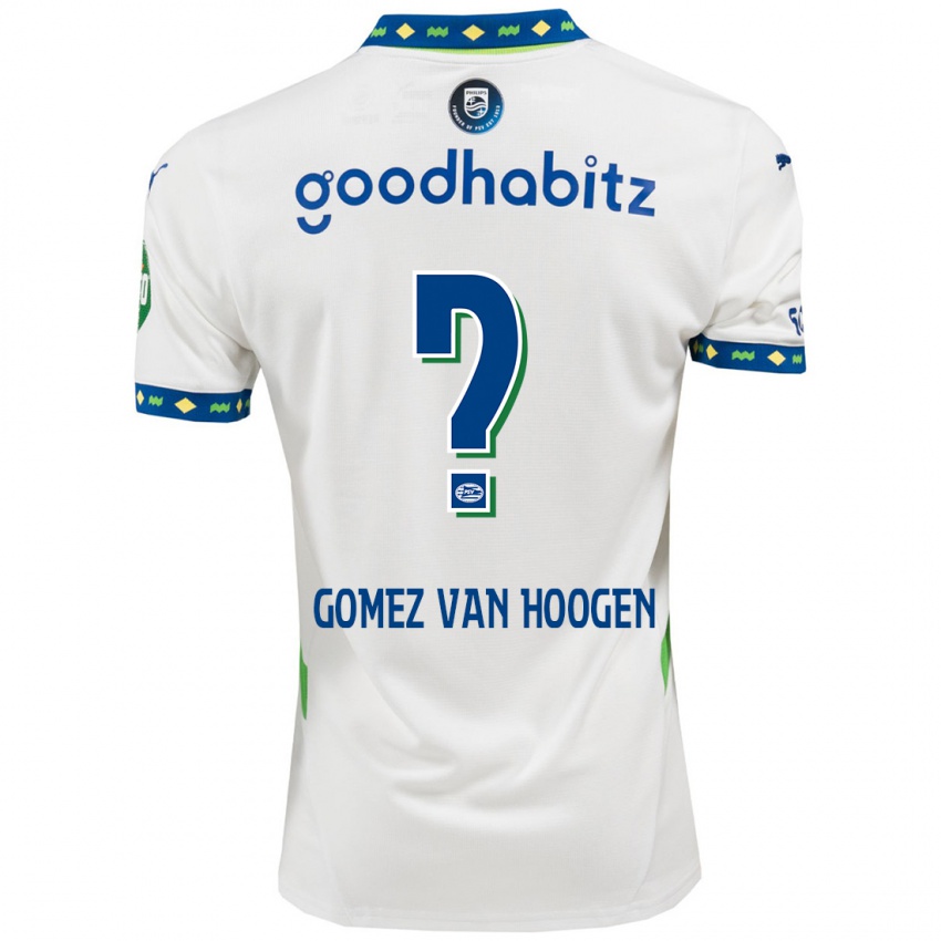 Kinder Samuel Gomez Van Hoogen #0 Weiß Dunkelblau Ausweichtrikot Trikot 2024/25 T-Shirt Belgien