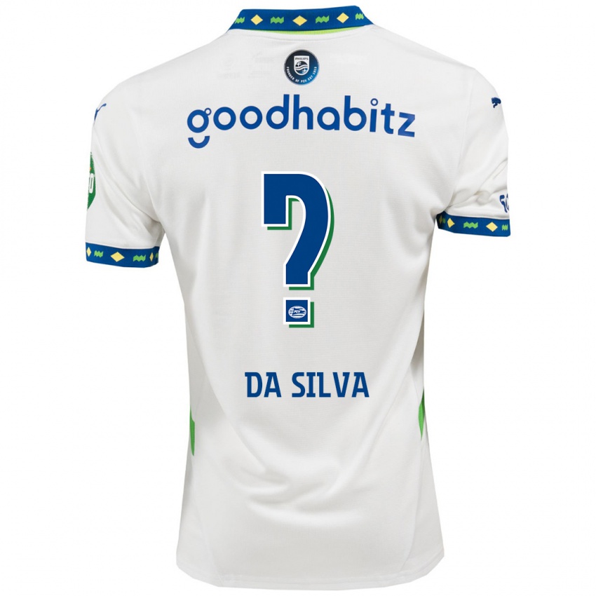 Kinder Aston Da Silva #0 Weiß Dunkelblau Ausweichtrikot Trikot 2024/25 T-Shirt Belgien