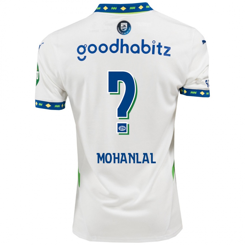 Kinder Pawan Mohanlal #0 Weiß Dunkelblau Ausweichtrikot Trikot 2024/25 T-Shirt Belgien