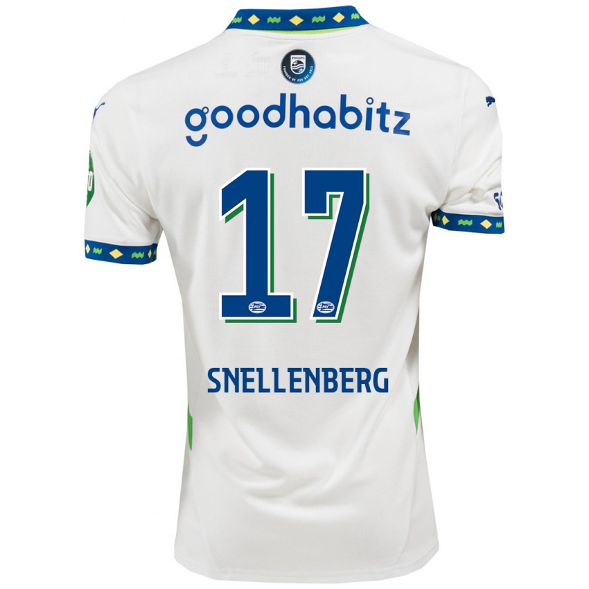 Kinder Maxime Snellenberg #17 Weiß Dunkelblau Ausweichtrikot Trikot 2024/25 T-Shirt Belgien