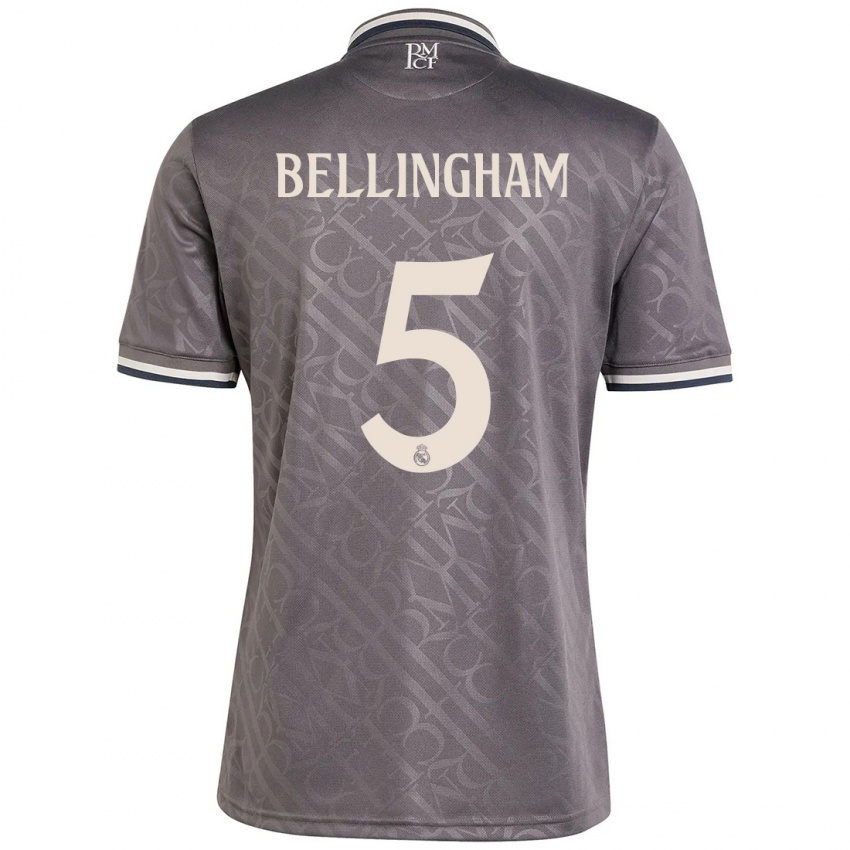 Enfant Maillot Jude Bellingham #5 Anthracite Troisieme 2024/25 T-Shirt Belgique