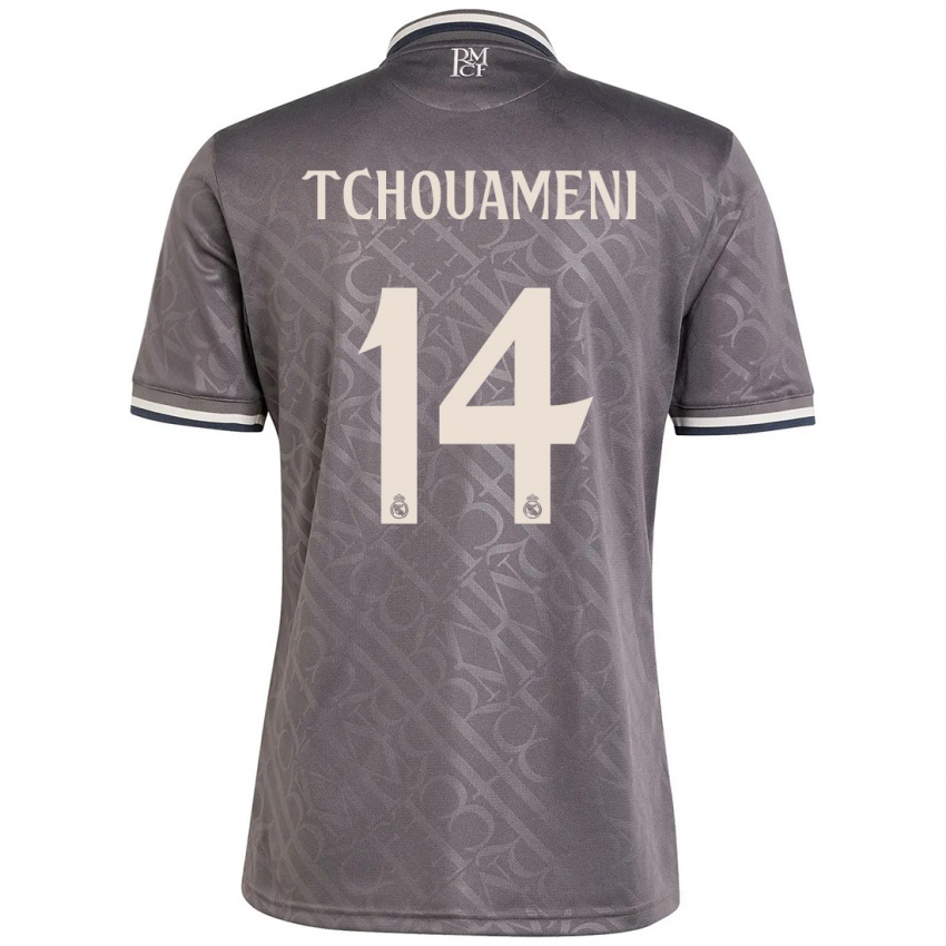 Kinderen Aurelien Tchouameni #14 Houtskool Thuisshirt Derde Tenue 2024/25 T-Shirt België