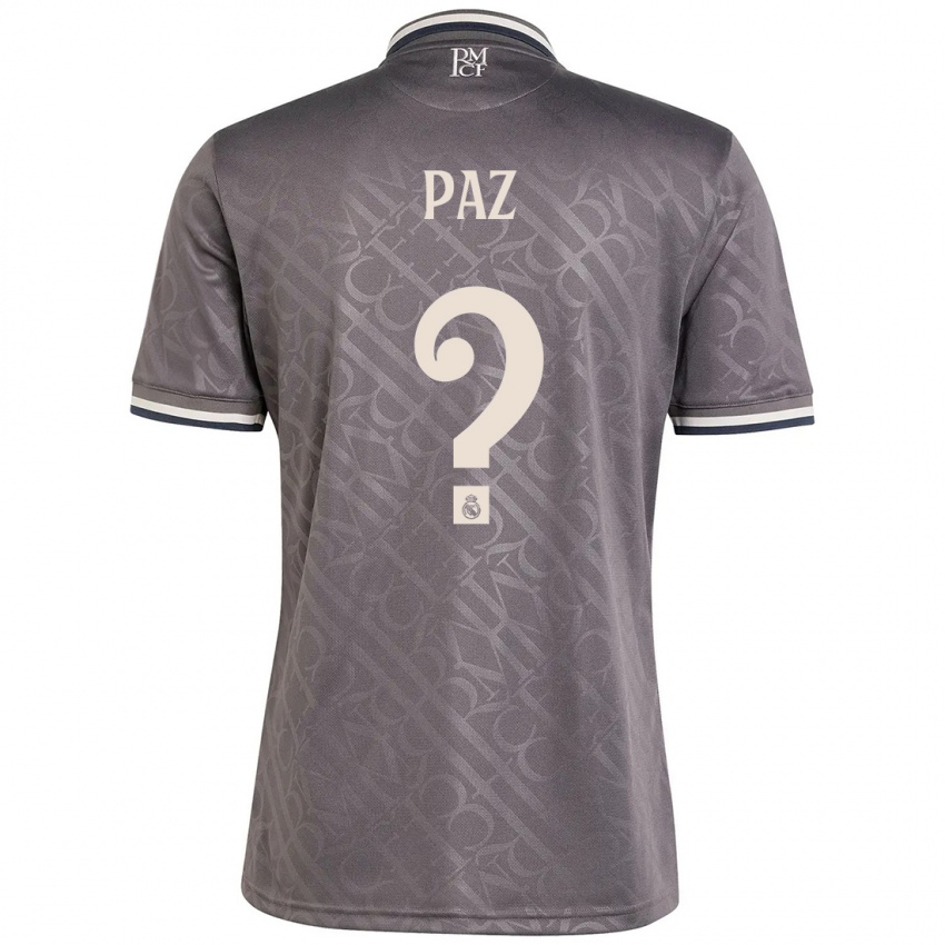 Kinder Nico Paz #0 Anthrazit Ausweichtrikot Trikot 2024/25 T-Shirt Belgien