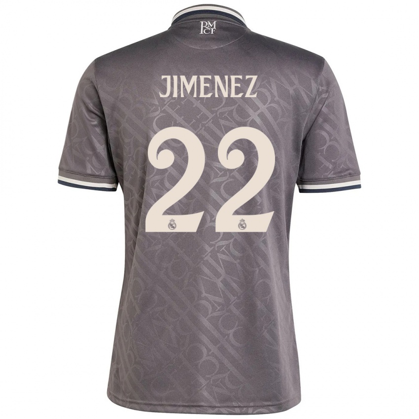 Kinderen David Jimenez #22 Houtskool Thuisshirt Derde Tenue 2024/25 T-Shirt België