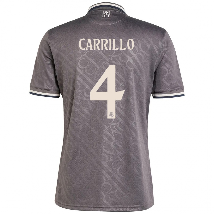 Kinderen Alvaro Carrillo #4 Houtskool Thuisshirt Derde Tenue 2024/25 T-Shirt België