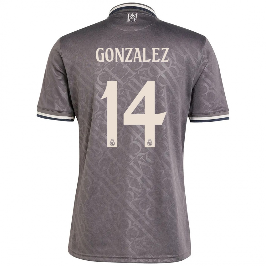 Kinderen David Gonzalez #14 Houtskool Thuisshirt Derde Tenue 2024/25 T-Shirt België