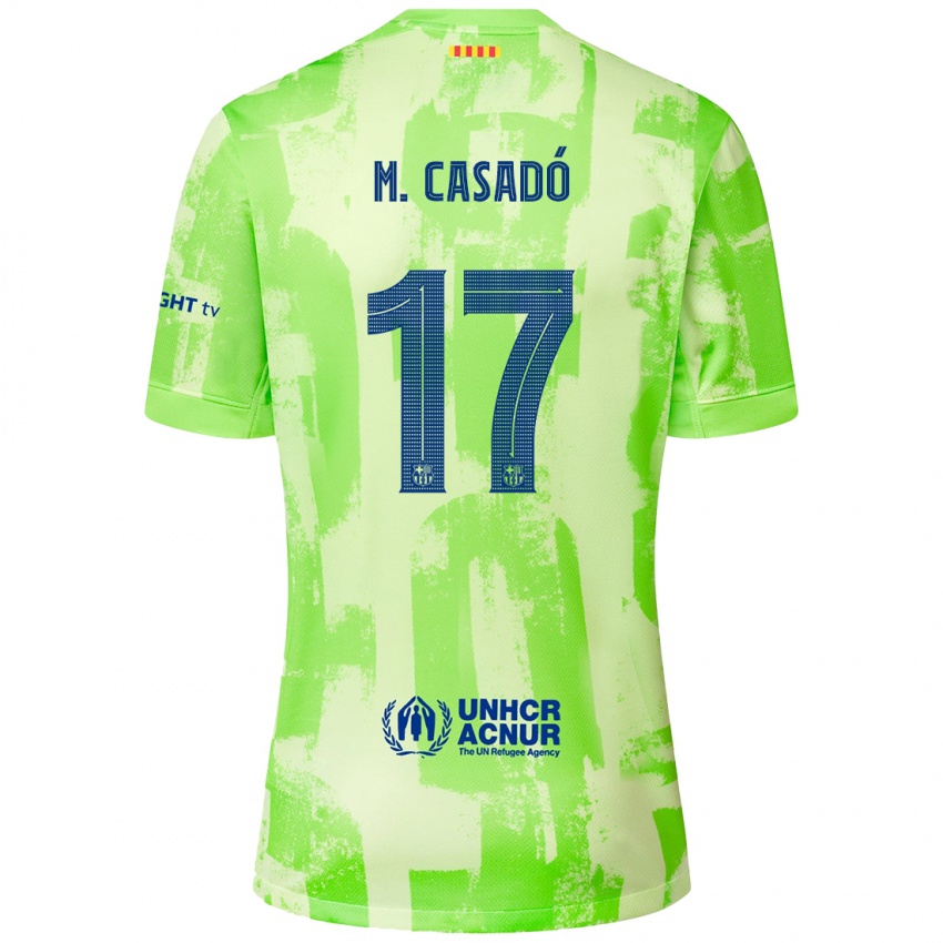 Enfant Maillot Marc Casado #17 Citron Vert Troisieme 2024/25 T-Shirt Belgique