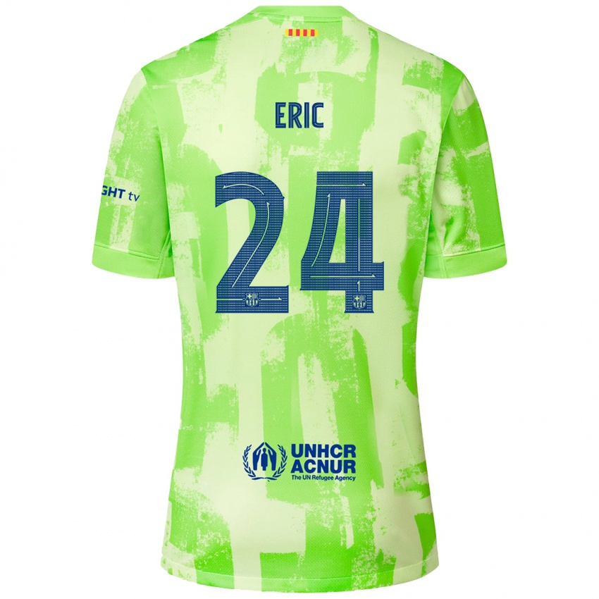 Enfant Maillot Eric Garcia #24 Citron Vert Troisieme 2024/25 T-Shirt Belgique