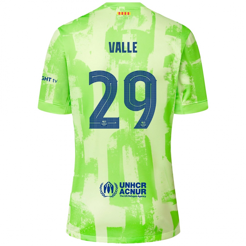 Enfant Maillot Álex Valle #29 Citron Vert Troisieme 2024/25 T-Shirt Belgique