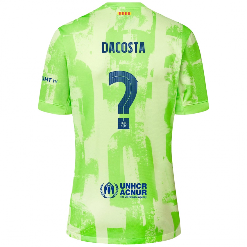 Enfant Maillot Raúl Dacosta #0 Citron Vert Troisieme 2024/25 T-Shirt Belgique