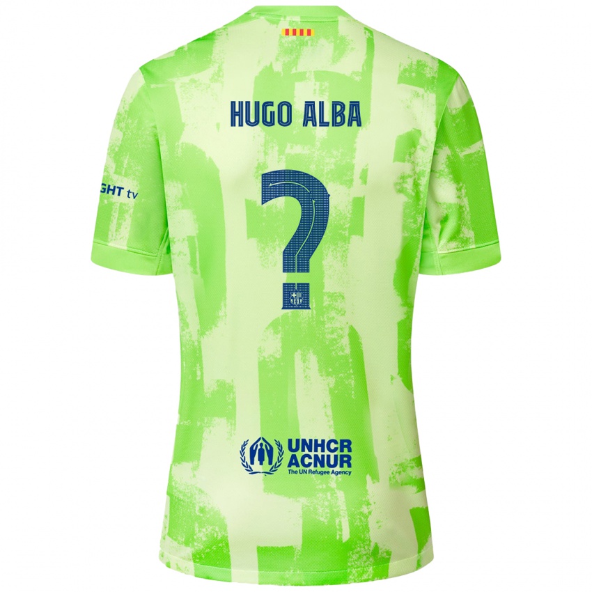 Enfant Maillot Hugo Alba #0 Citron Vert Troisieme 2024/25 T-Shirt Belgique