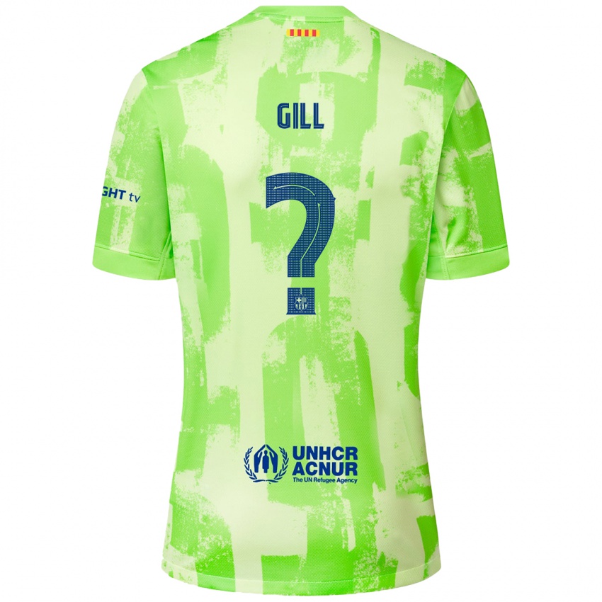 Enfant Maillot Adrian Gill #0 Citron Vert Troisieme 2024/25 T-Shirt Belgique