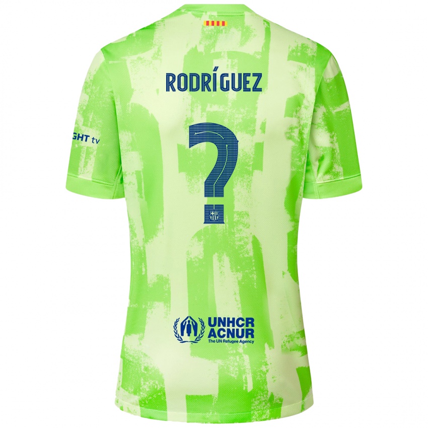 Enfant Maillot Alfredo Rodríguez #0 Citron Vert Troisieme 2024/25 T-Shirt Belgique