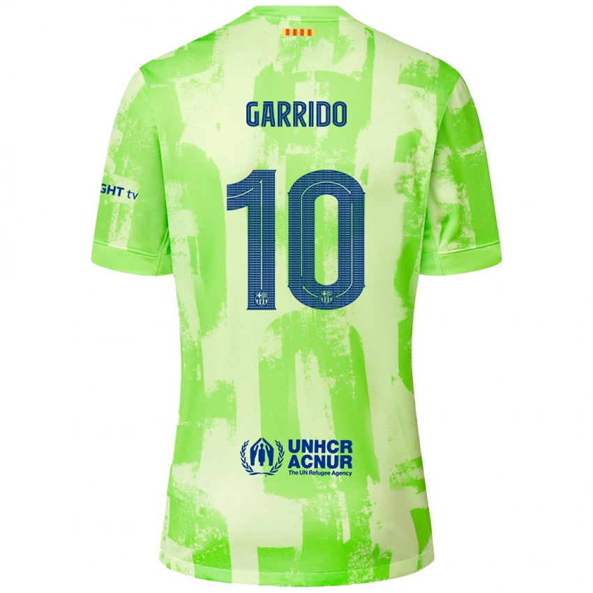 Enfant Maillot Aleix Garrido #10 Citron Vert Troisieme 2024/25 T-Shirt Belgique