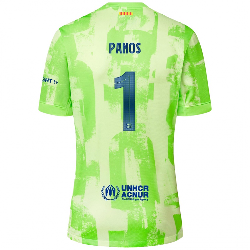 Enfant Maillot Sandra Panos #1 Citron Vert Troisieme 2024/25 T-Shirt Belgique