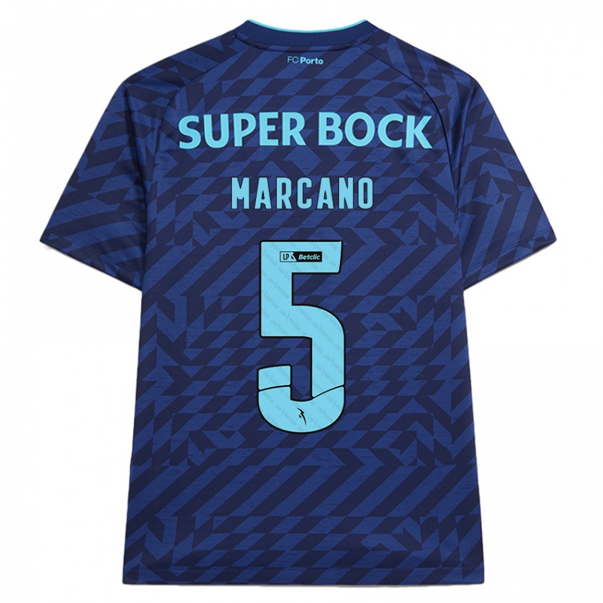 Enfant Maillot Iván Marcano #5 Bleu Marine Troisieme 2024/25 T-Shirt Belgique